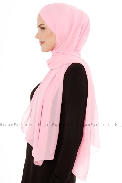Derya - Hijab Pratico Chiffon Rosa