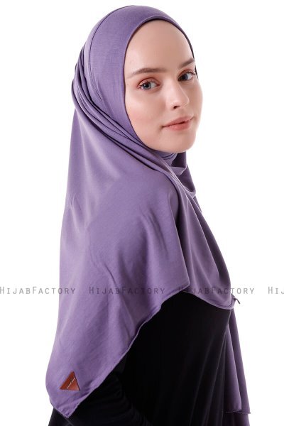 Hanfendy - Hijab Pratico One Piece Viola Scuro