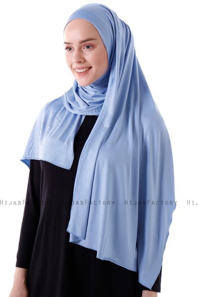 Hanfendy - Hijab Pratico One Piece Azzurro