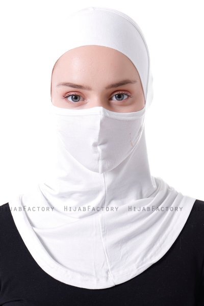 Damla - Bonnet Maschera Ninja Hijab Creme