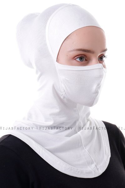Damla - Bonnet Maschera Ninja Hijab Creme