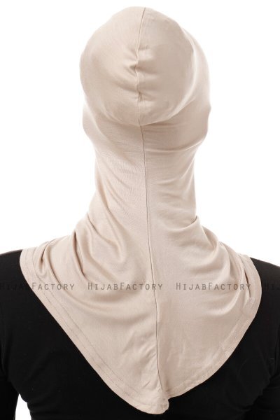 Damla - Bonnet Maschera Ninja Hijab Taupe Chiaro