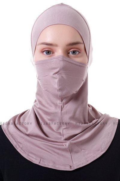 Damla - Bonnet Maschera Ninja Hijab Grigio Pietra