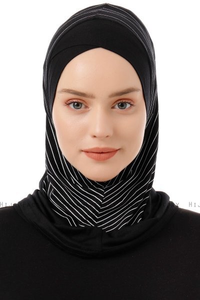 Babe Cross - Hijab Al Amira One-Piece Nero & Bianca
