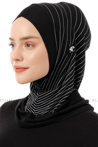 Babe Cross - Hijab Al Amira One-Piece Nero & Bianca