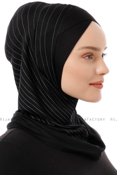 Babe Cross - Hijab Al Amira One-Piece Nero & Grigio Chiaro