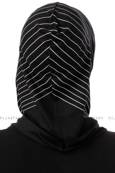 Babe Plain - Hijab Al Amira One-Piece Nero & Bianca