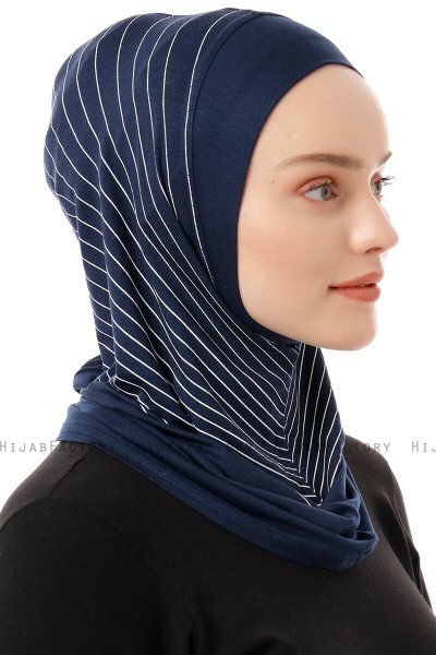 Babe Plain - Hijab Al Amira One-Piece Blu Navy