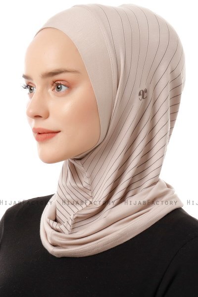 Babe Plain - Hijab Al Amira One-Piece Taupe Chiaro