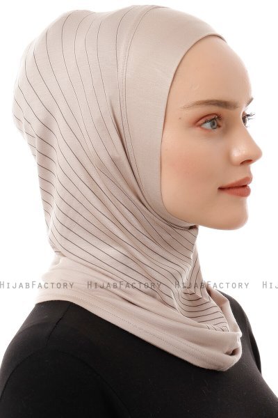 Babe Plain - Hijab Al Amira One-Piece Taupe Chiaro