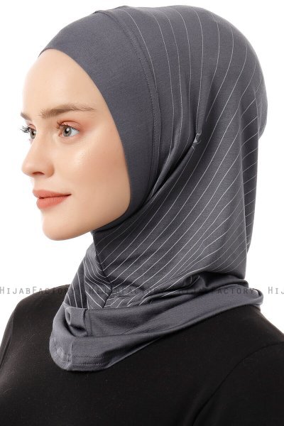 Babe Plain - Hijab Al Amira One-Piece Grigio Scuro