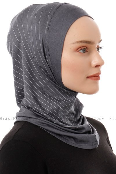 Babe Plain - Hijab Al Amira One-Piece Grigio Scuro