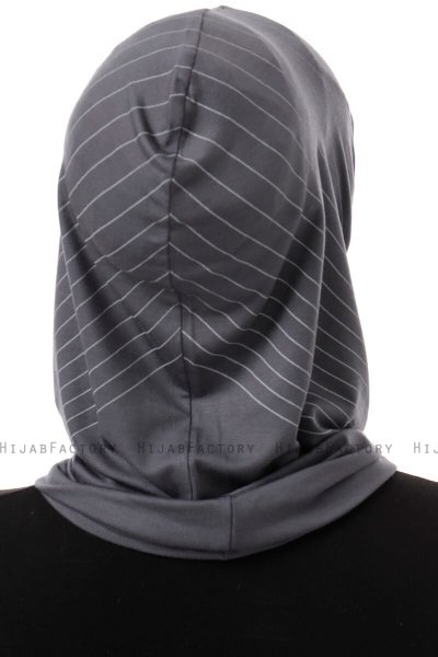 Babe Plain - Hijab Al Amira One-Piece Grigio Scuro