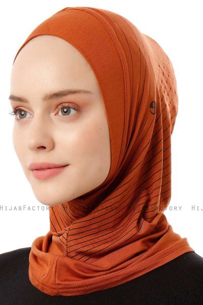 Babe Plain - Hijab Al Amira One-Piece Rosso Mattone