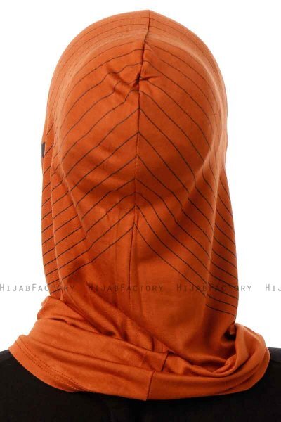 Babe Plain - Hijab Al Amira One-Piece Rosso Mattone