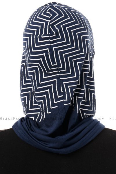 Silva Cross - Hijab Al Amira One-Piece Blu Navy