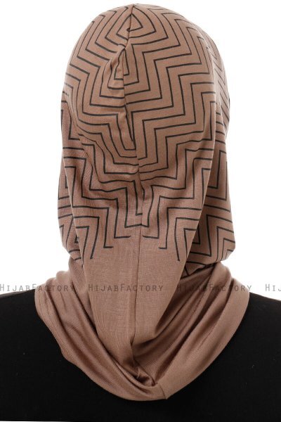 Silva Cross - Hijab Al Amira One-Piece Taupe Scuro