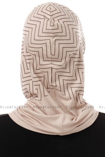 Silva Cross - Hijab Al Amira One-Piece Taupe Chiaro