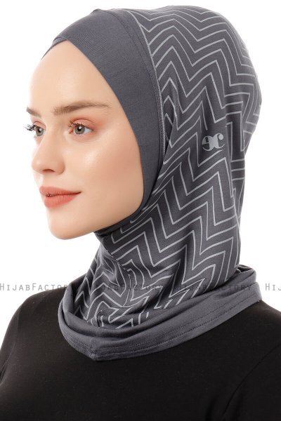 Silva Cross - Hijab Al Amira One-Piece Grigio Scuro