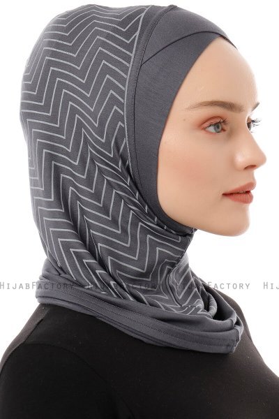 Silva Cross - Hijab Al Amira One-Piece Grigio Scuro