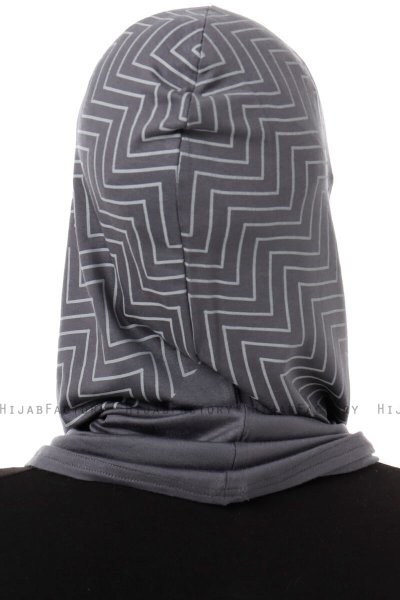 Silva Cross - Hijab Al Amira One-Piece Grigio Scuro