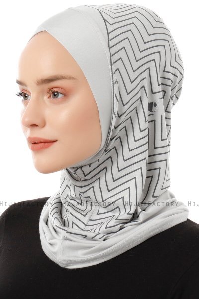 Silva Cross - Hijab Al Amira One-Piece Grigio Chiaro