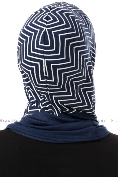 Silva Plain - Hijab Al Amira One-Piece Blu Navy
