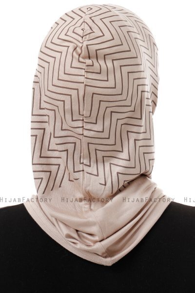 Silva Plain - Hijab Al Amira One-Piece Taupe Chiaro