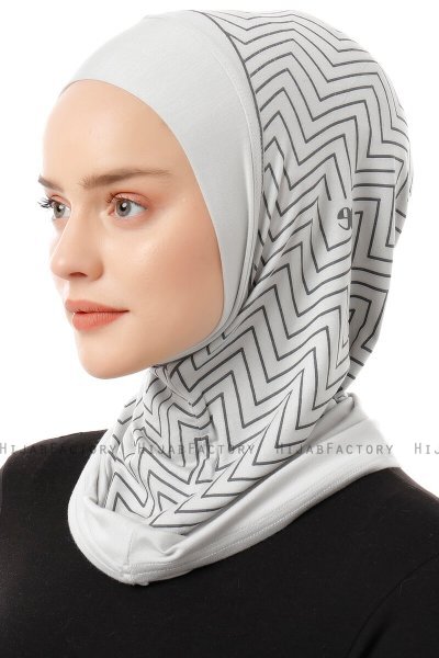 Silva Plain - Hijab Al Amira One-Piece Grigio Chiaro