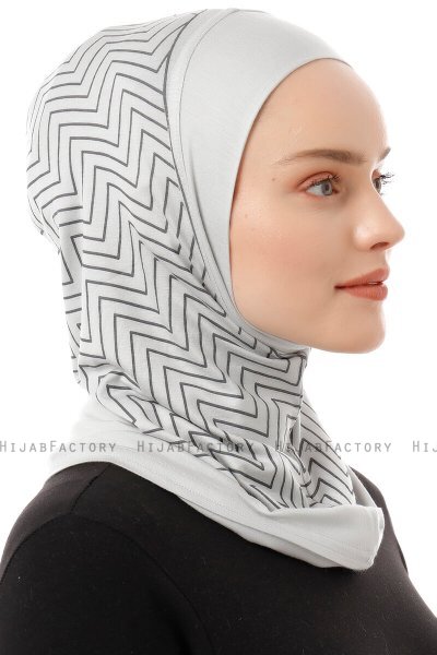 Silva Plain - Hijab Al Amira One-Piece Grigio Chiaro