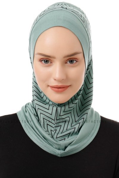 Silva Plain - Hijab Al Amira One-Piece Verde