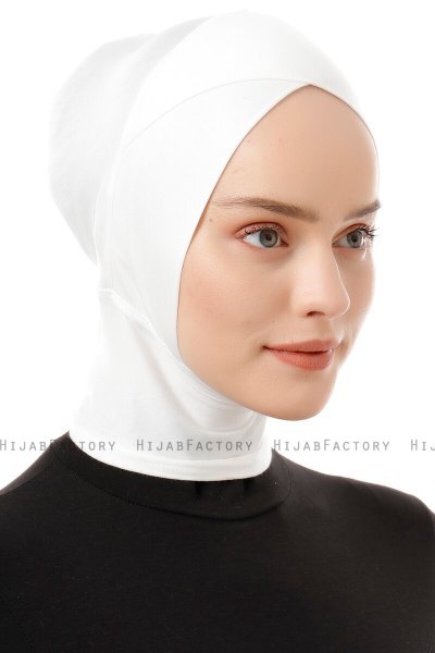 Elnara - Bonnet Cross Hijab Bianca