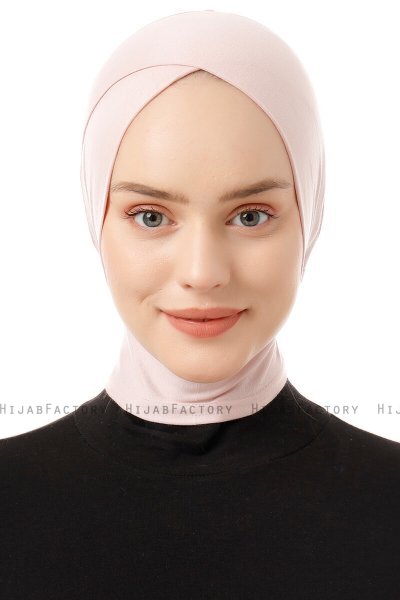 Elnara - Bonnet Cross Hijab Rosa Antico