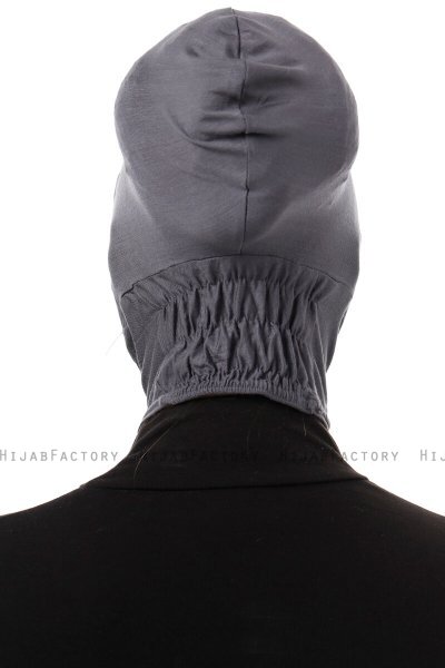 Elnara - Bonnet Cross Hijab Grigio Scuro