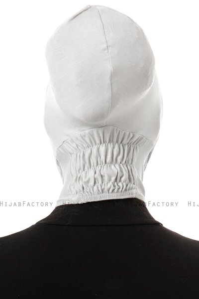 Elnara - Bonnet Cross Hijab Grigio Chiaro