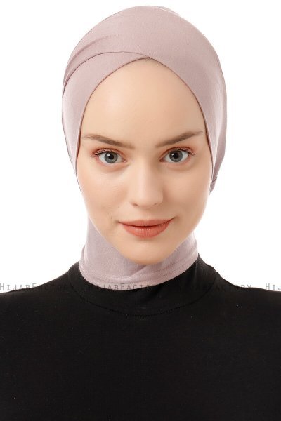 Elnara - Bonnet Cross Hijab Grigio Pietra