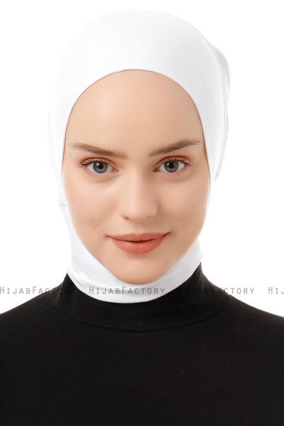 Elnara - Bonnet Plain Hijab Bianca