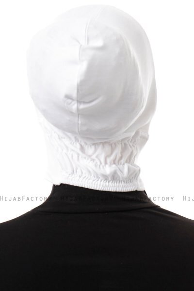 Elnara - Bonnet Plain Hijab Bianca