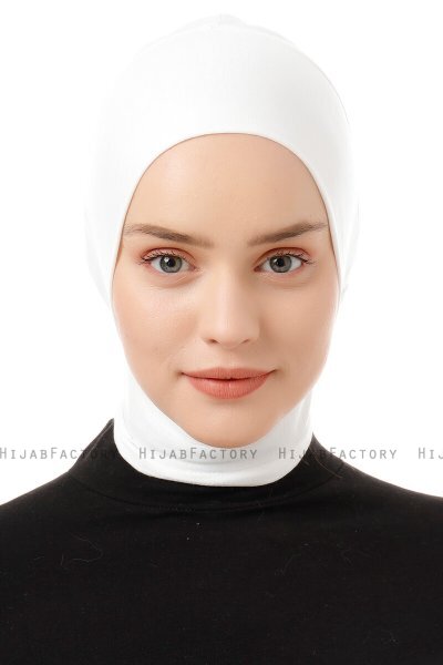 Elnara - Bonnet Plain Hijab Creme