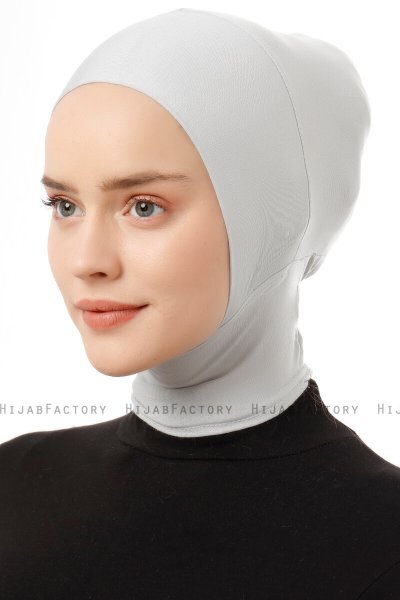 Elnara - Bonnet Plain Hijab Grigio Chiaro