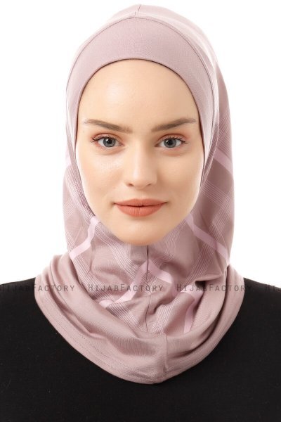 Ekose Plain - Hijab Al Amira One-Piece Grigio Pietra