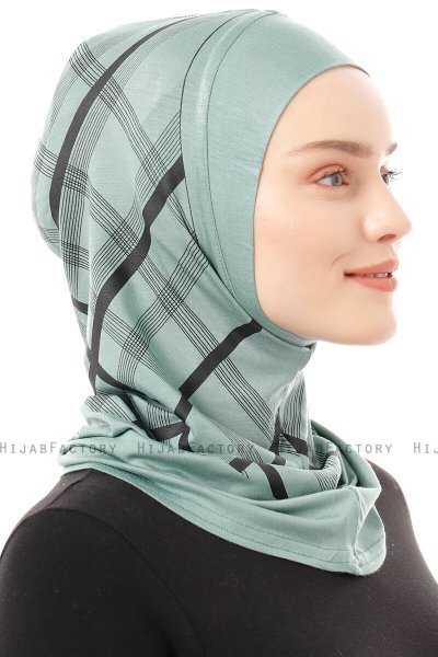 Ekose Plain - Hijab Al Amira One-Piece Verde