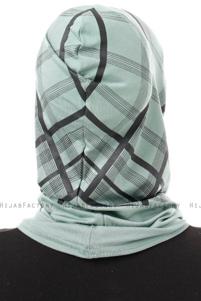 Ekose Plain - Hijab Al Amira One-Piece Verde
