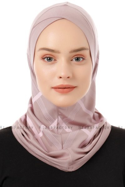 Ekose Cross - Hijab Al Amira One-Piece Grigio Pietra