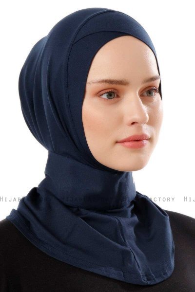 Ceren - Hijab Pratico Viscosa Blu Navy