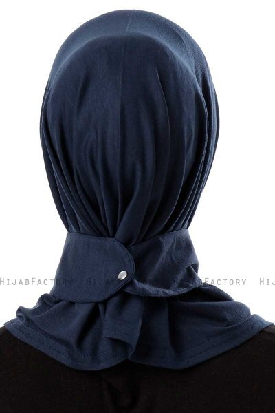 Ceren - Hijab Pratico Viscosa Blu Navy