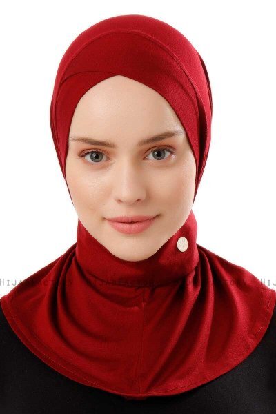 Ceren - Hijab Pratico Viscosa Bordò