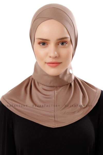 Ceren - Hijab Pratico Viscosa Taupe Scuro
