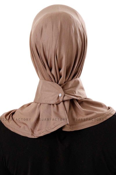 Ceren - Hijab Pratico Viscosa Taupe Scuro