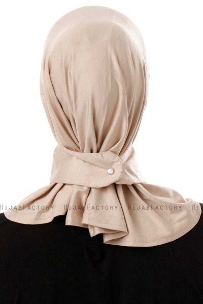 Ceren - Hijab Pratico Viscosa Taupe Chiaro